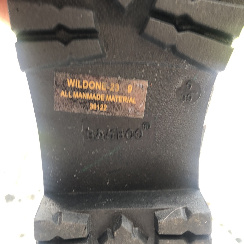 Bamboo “Wildone” Python Print Combat Boots - image 7